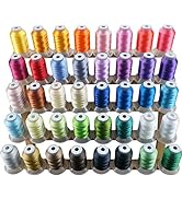 New Brothread 40 Brother Colors Polyester Embroidery Machine Thread Kit 500M (550Y) Each Spool fo...