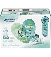 Baby Wipes, Pampers Aqua Pure Sensitive Water Baby Diaper Wipes, Hypoallergenic and Unscented, 10...