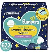 Pampers Swaddlers Sweet Dreams Sensitive Baby Wipes 12-Pack, 672 Total Wipes