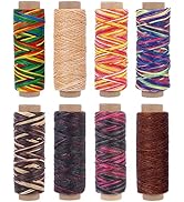 8 Colors Leather Thread - 150D 1mm Waxed Thread Cord, Hand Stitching Waxed Leather Thread, Waxed ...