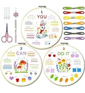 Bradove Embroidery Kit for Beginners Adults, Learn to Embroider Kit Adult Beginners (Stitches Pra...