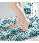 Yimobra Luxury Fluffy Bathroom Rugs, Super Elastic Soft Thick Plush Bath Mat, Non-Slip Water Abso...