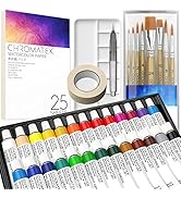 Watercolor Paint Set | 62 Piece Kit | Adults, Kids, Beginner & Professional Artists | Paper, 8 Br...