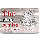 Chicken Coop Signs,Hen House Sign The Fluffy Butt Hen Rooster Shelter Hut Coop Farm Home Kitchen ...