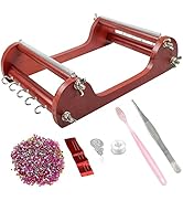INDIVSHOW The Wooden Bead Loom Set with 20g Seed Bead,Needle,Cotton Thread,Needle Threader,Tweezr...
