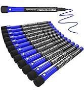 Dry Erase Markers Whiteboard Markers: 12 Pack Fine Tip Dry Erase Markers with Eraser Cap, Thin Sk...