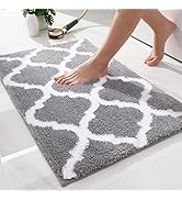 OLANLY Luxury Bathroom Rug Mat, Soft and Absorbent Microfiber Bath Rugs, Non-Slip Shaggy Bath Car...