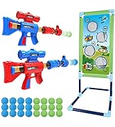 SpringFlower Shooting Game Toy for 5 6 7 8 9 10+ Years Olds Boys,2pk Foam Ball Popper Air Toy Gun...