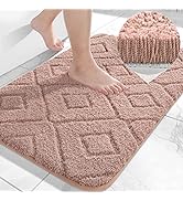 Yimobra Fluffy Bathroom Rugs, Soft Comfortable Microfiber Bathroom Mat, Non Slip Backing Water Ab...
