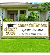 OTTPOOM Graduation Decorations Class of 2024, Personalized Gold Graduation Decorations, Congratul...