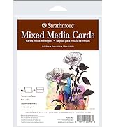 Strathmore 400 Series Mixed Media Cards, 5x6.875 inches, 6 Pack, Envelopes Included - Custom Gree...