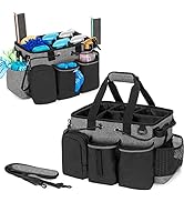 LoDrid Large Professional Cleaning Caddy with Detachable Divider, Supply Organizer with Handle an...