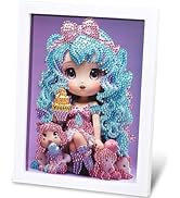 PracticeJQDEN Ice Cream Girl Diamond Painting Kits, 5D Gem Art for Kids DIY Paint-by-Number Kits ...