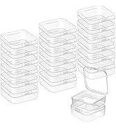 Small Bead Organizers and Storage, 18PCS Mathtoxyz Clear Bead Storage Containers Rectangle Bead H...