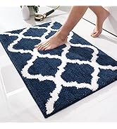 OLANLY Luxury Bathroom Rug Mat, Soft and Absorbent Microfiber Bath Rugs, Non-Slip Shaggy Bath Car...