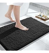Yimobra Chenille Bathroom Rug, Extra Soft Shaggy Bath Rugs, Non-Slip Bathroom Floor Mat, Water Ab...