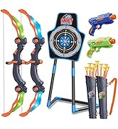 SpringFlower Bow and Arrow for Kids 5 6 7 8 9 10+ Years Old,2 Bow and Arrow Sets with LED Light-u...