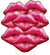 KatchOn, Red Lip Balloons Decorations - Huge, 30 Inch, Pack of 8 | Lips Balloons, Makeup Birthday...
