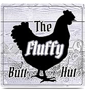 Chicken Coop Signs,Hen House Sign The Fluffy Butt Hen Rooster Shelter Hut Coop Farm Home Kitchen ...