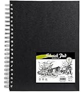 CONDA 8.5"x11" Double-Sided Hardbound Sketchbook, Heavyweight Hardcover Sketchbook, Spiral Sketch...