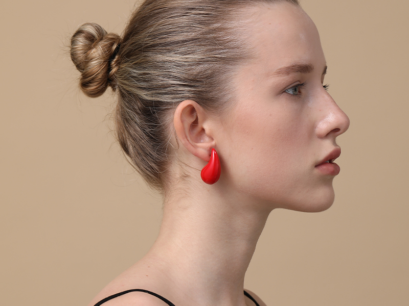 red earrings