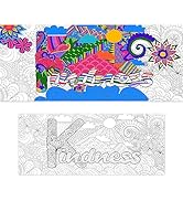 Giant Mandala Coloring Poster Jumbo Flower Drawing Paper 72 x 30 Inch Large Coloring Tablecloth f...