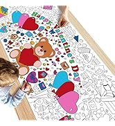 OHOME Valentines Giant Coloring Poster/Tablecloth-Valentines Day Gifts for Kids Classroom School-...