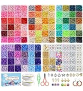 Redtwo 15500 Clay Beads Bracelet Making Kit, Friendship Jewelry Making kit, Flat Preppy Polymer H...