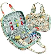 Coopay Crochet Hook Case Large Knitting Needle Case with Handle, Crochet Hook Organizer Portable ...