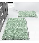 Yimobra Fluffy Bath Rug Set,Shaggy Soft Comfortable Non Slip Bathroom Rugs, Machine Washable,Thic...
