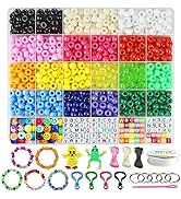 Redtwo Friendship Bracelet Making Kit for Girls, Kandi Pony Beads for Jewelry Making, Hair Beads ...