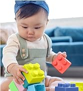 Infantino Super Soft Building Blocks, Easy-to-Hold for Babies & Toddlers, BPA-Free, Multi-Colored...