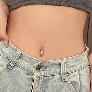 Solid 14K Gold Belly Button Rings