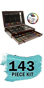 U.S. Art Supply Art Activity Artist Drawing Sketching Watercolor Pencil Set
