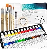 Watercolor Paint Set | 62 Piece Kit | With Video Tutorial Course | Adults, Kids, Beginner & Profe...