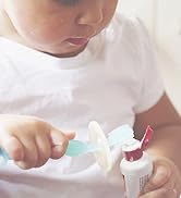 haakaa 360° Baby Toothbrush with Suction Base Infant Silicone Toothbrush Teethers for Babies Teet...