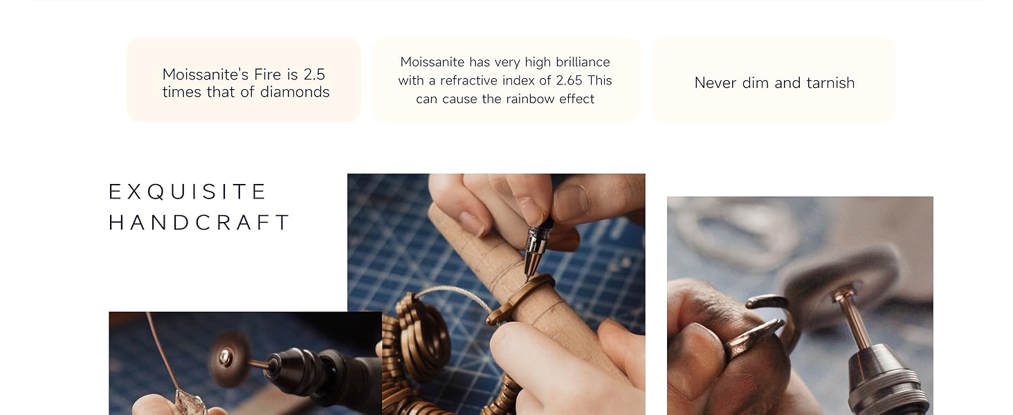 We strictly select the best moissanite to create high-quality jewelry with exquisite craftsmanship.