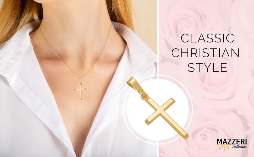 14k gold cross pendants religious
