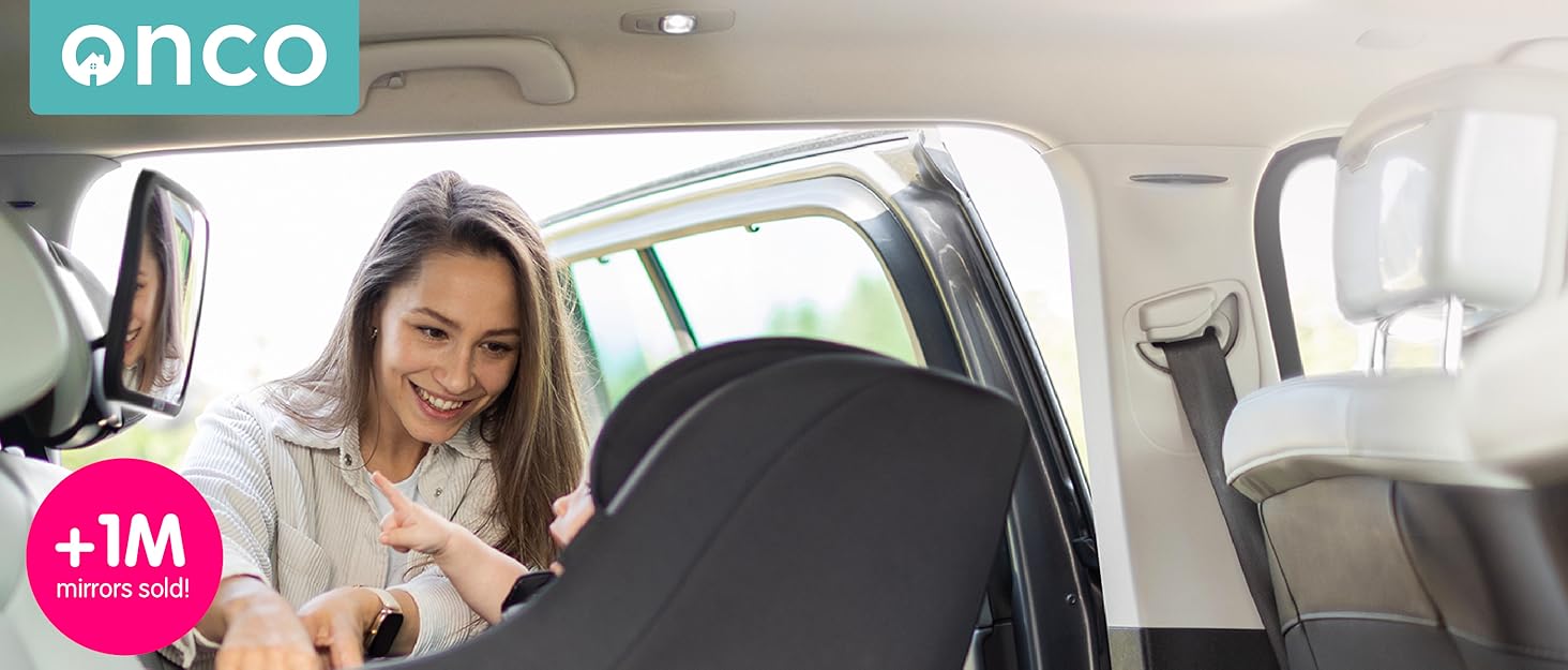 Baby car mirror backseat rear facing onco