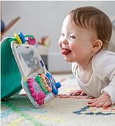 Infantino Busy Board Mirror & Sensory Discovery Toy Boat for Fine Motor Skill Development with Ge...