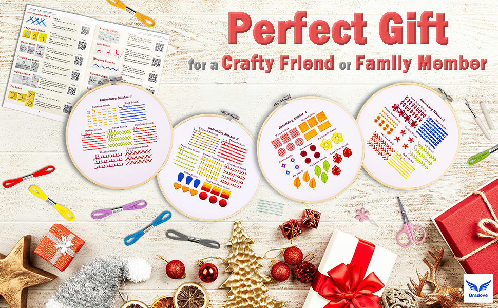 Bradove Embroidery Stitches Practice Kit