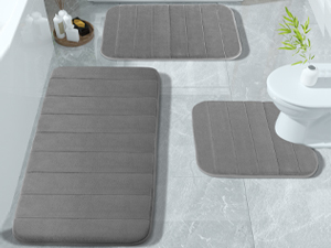 3 Pieces Bathroom Rugs Set