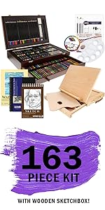 U.S. Art Supply Art Activity Artist Drawing Sketching Watercolor Pencil Set