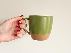 green artisan latte mug