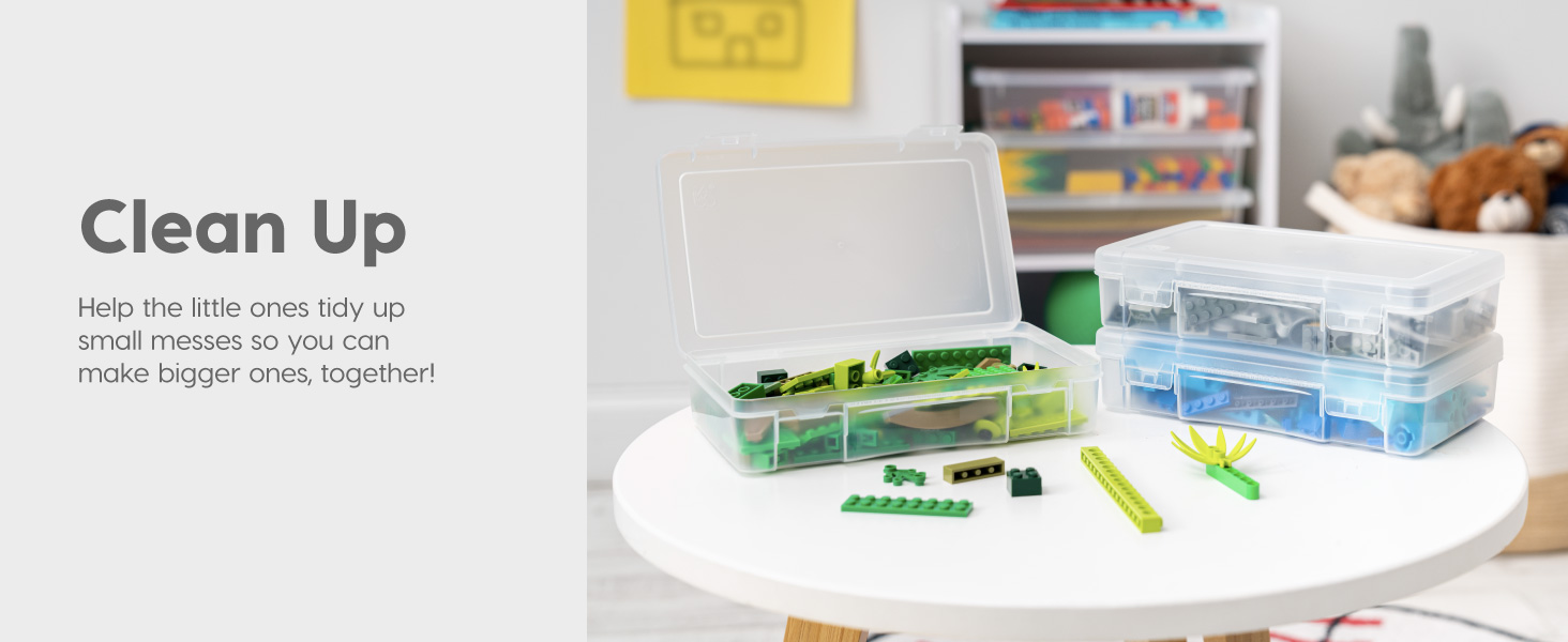 toys lego box storage container lids organizer clear supply plastic small kids