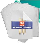 Transfer Paper Tracing Paper for Drawing Trace Paper 240 Sheets White Translucent Tracing Paper