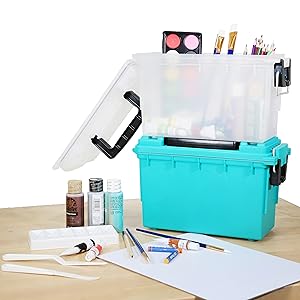 craft organizer box; art supply storage; bead storage containers; art supply storage organizer