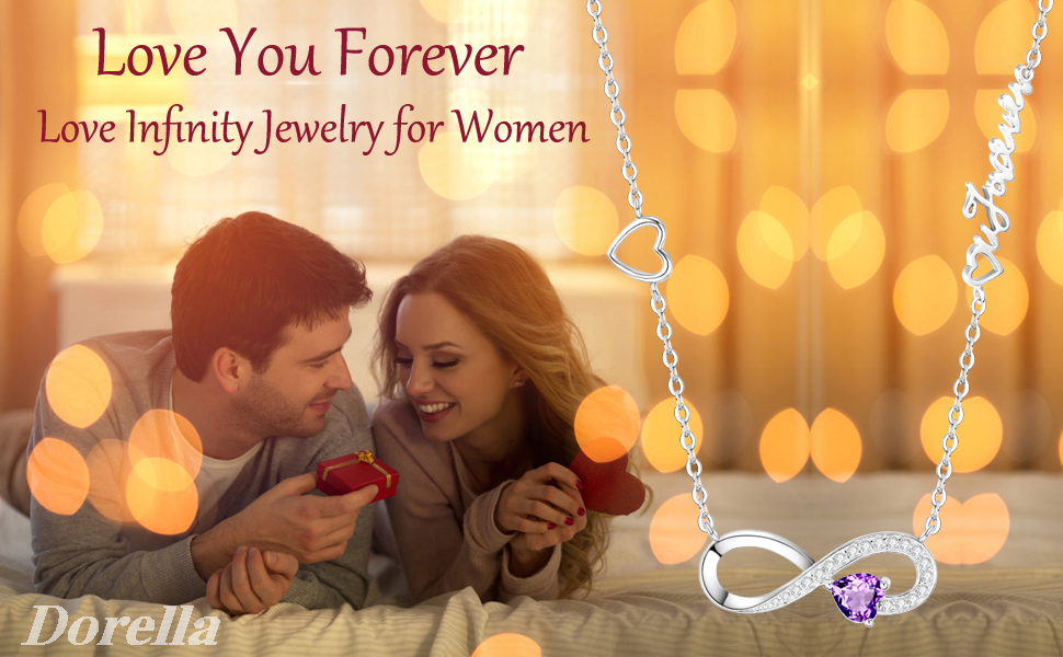 February birthstone necklace