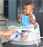 Infantino Grow-with-Me 4-in-1 Two-Can-Dine Deluxe Feeding Booster Seat, Space-Saving Design, Infa...