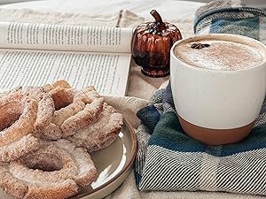 latte mug donut coffee